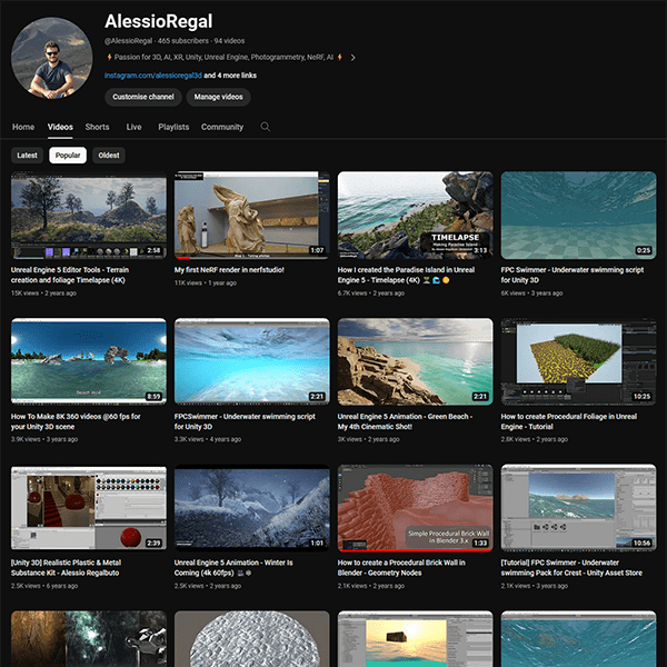 Youtube Channel - AlessioRegal